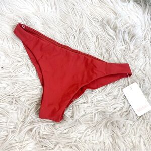 NWT Midori Mecca Reese Brick Red Cheeky Bikini Bottoms